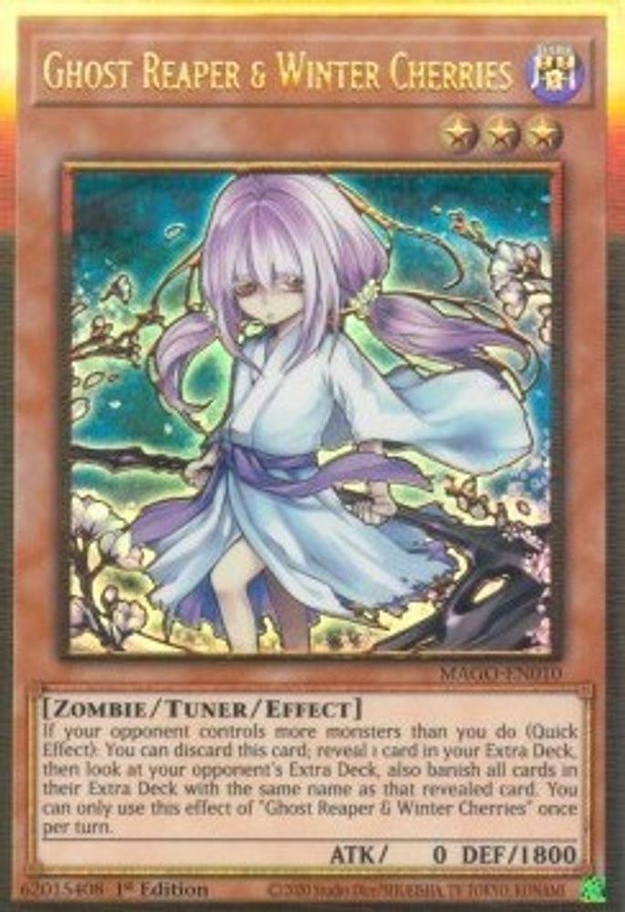 Ghost Reaper & Winter Cherries (Alternate Art) (MAGO-EN010) - Premium Gold Rare