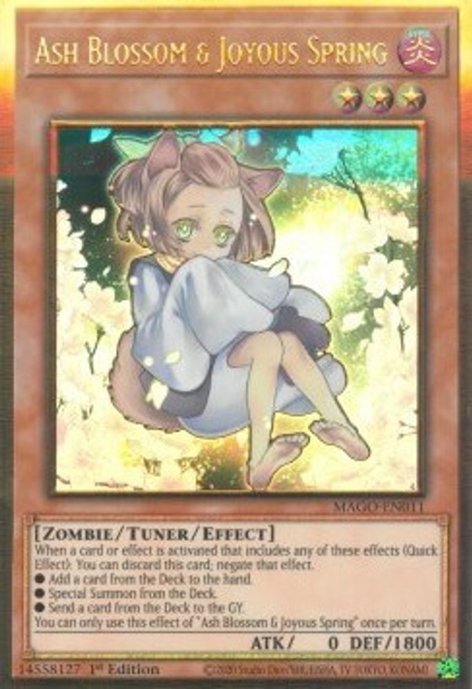 Ash Blossom & Joyous Spring (Alternate Art) (MAGO-EN011) - Premium Gold Rare