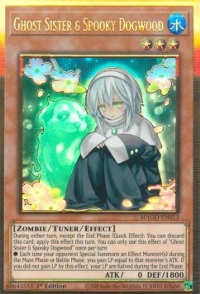 Ghost Sister & Spooky Dogwood (MAGO-EN013) - Premium Gold Rare