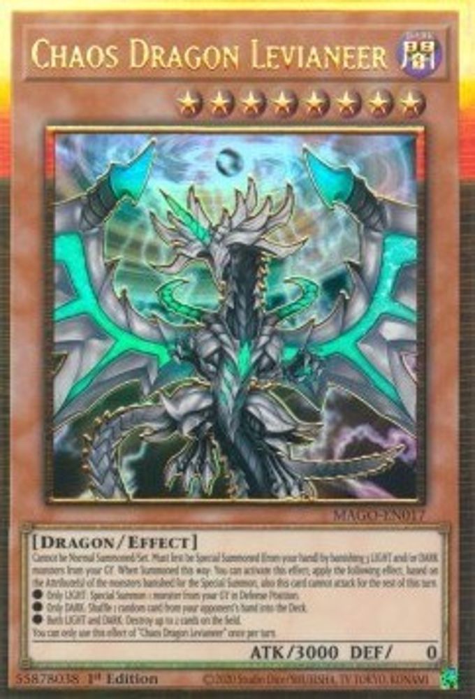 Dragon du Chaos Levianeer [MAGO-EN017] Or Rare 