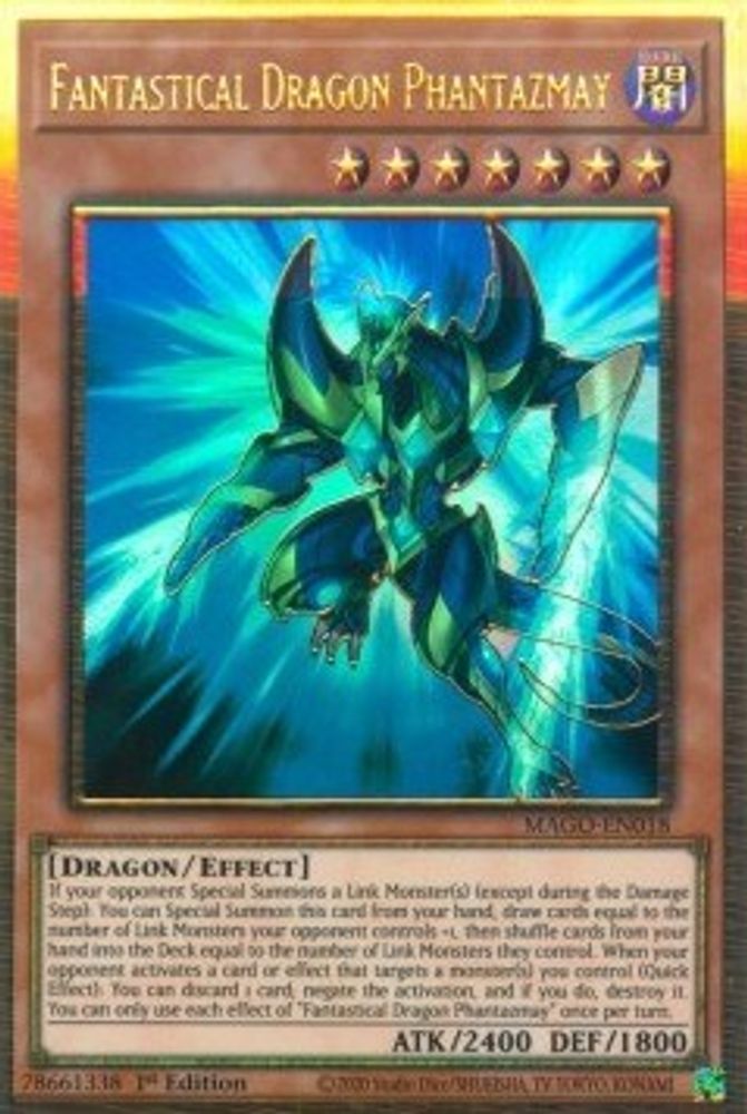 Fantastical Dragon Phantazmay (Alternate Art) (MAGO-EN018) - Premium Gold Rare