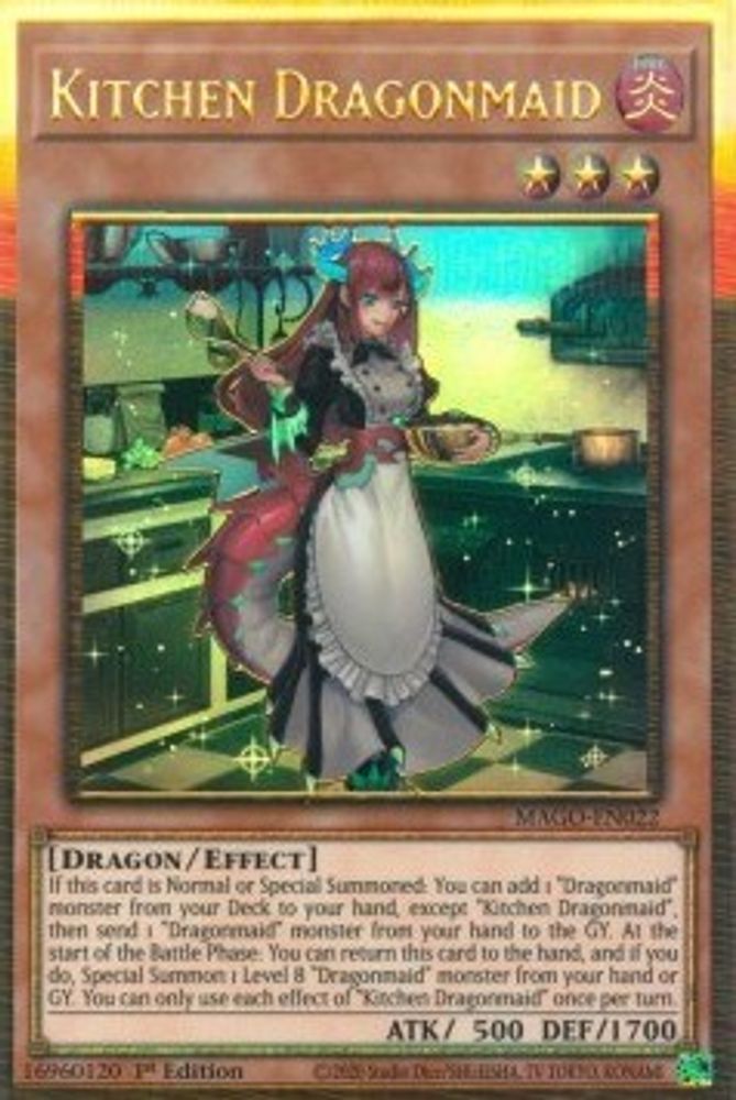 Kitchen Dragonmaid (MAGO-EN022) - Premium Gold Rare