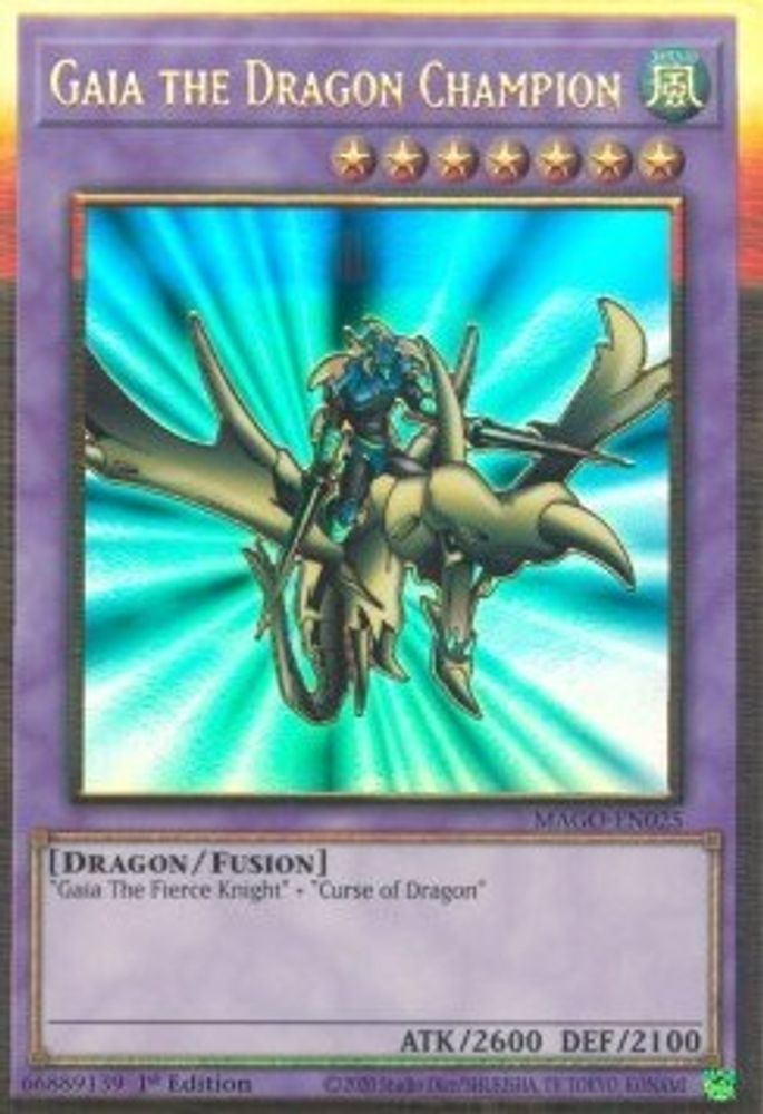 Gaia the Dragon Champion (MAGO-EN025) - Premium Gold Rare
