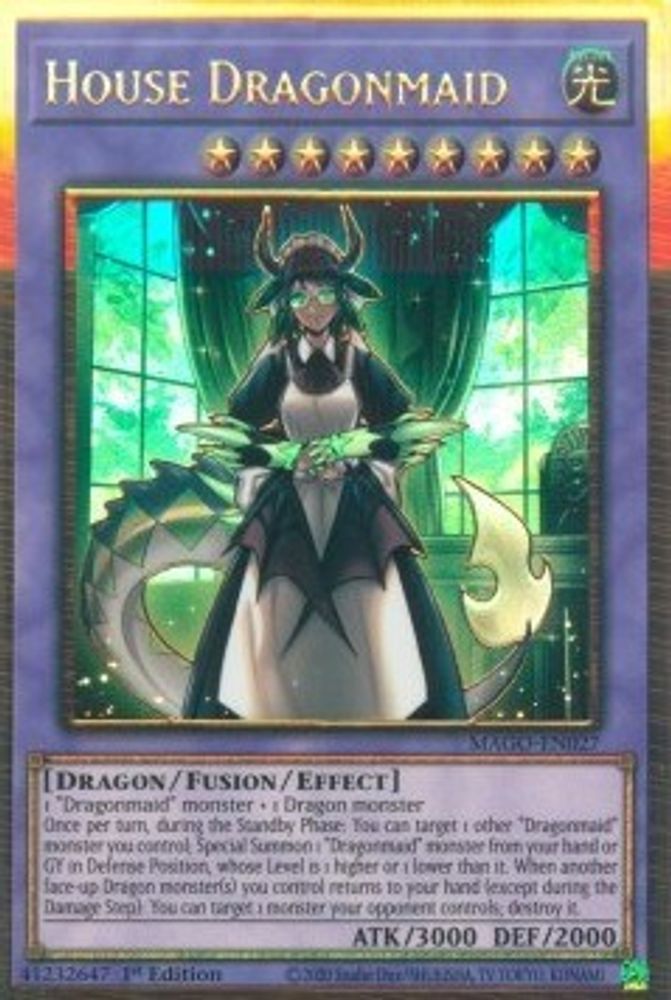 House Dragonmaid (MAGO-EN027) - Premium Gold Rare