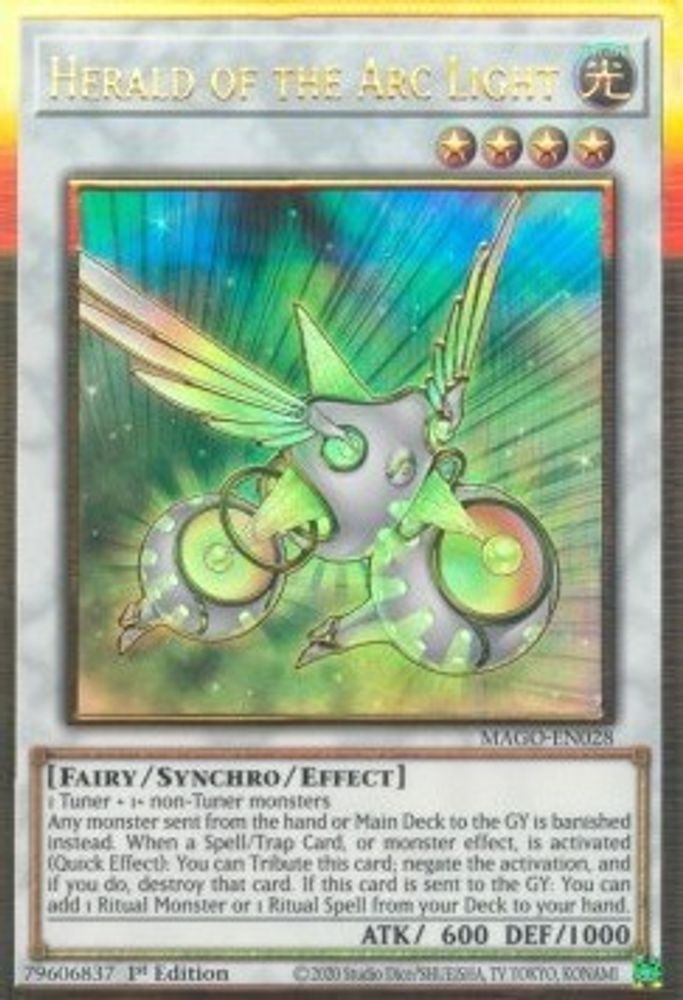 Herald of the Arc Light (MAGO-EN028) - Premium Gold Rare