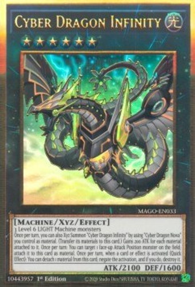 Cyber Dragon Infinity (Alternate Art) (MAGO-EN033) - Premium Gold Rare