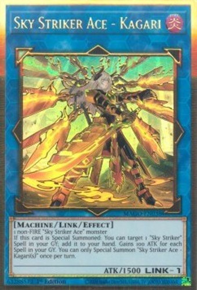 Sky Striker Ace - Kagari (Alternate Art) (MAGO-EN038) - Premium Gold Rare