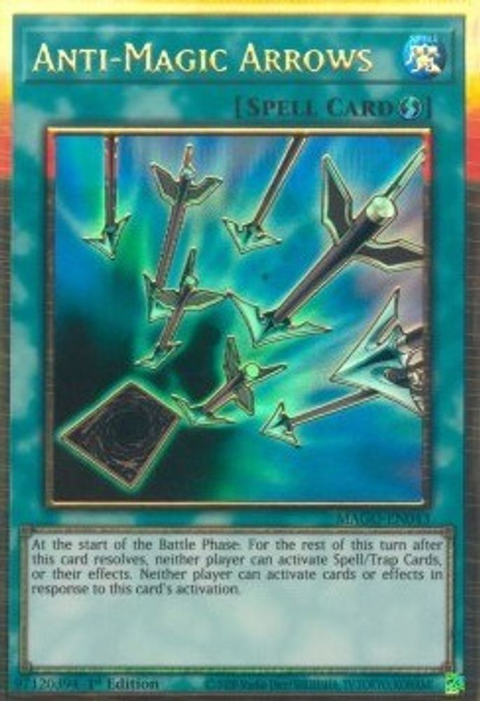 Anti-Magic Arrows (MAGO-EN043) - Premium Gold Rare