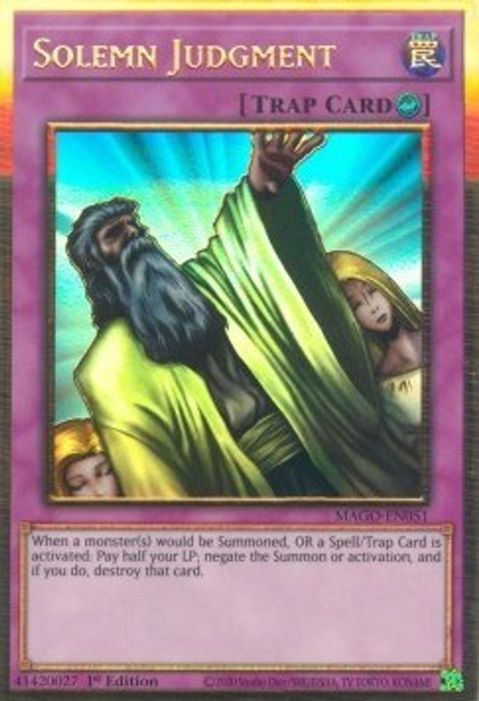 Solemn Judgment (MAGO-EN051) - Premium Gold Rare
