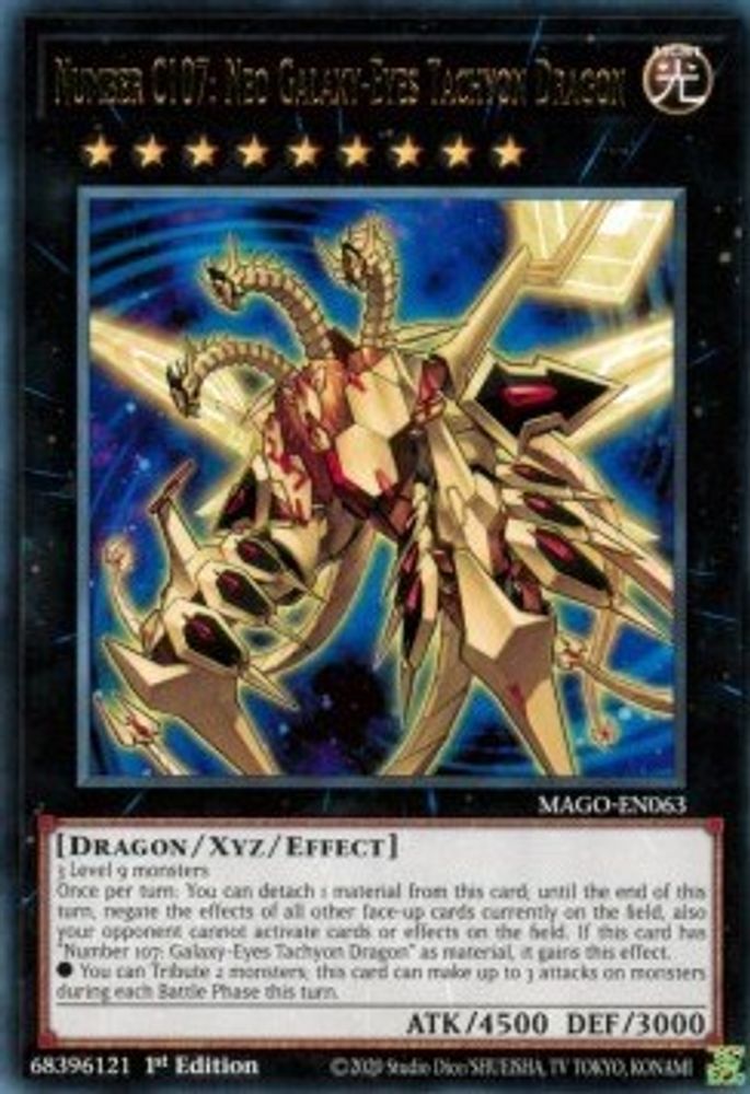 Number C107: Neo Galaxy-Eyes Tachyon Dragon (MAGO-EN063) - Rare