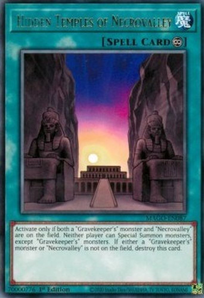 Hidden Temples of Necrovalley (MAGO-EN087) - Rare