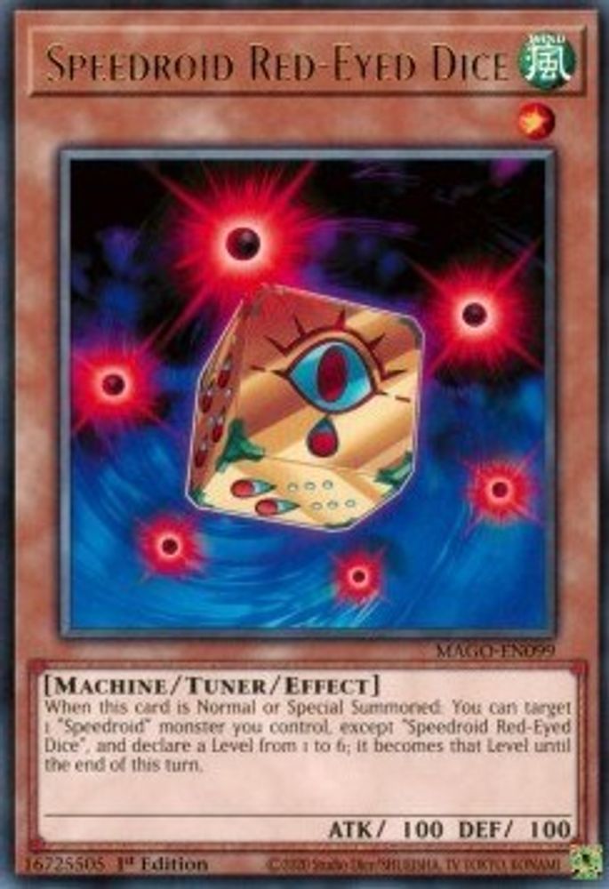 Speedroid Red-Eyed Dice (MAGO-EN099) - Rare