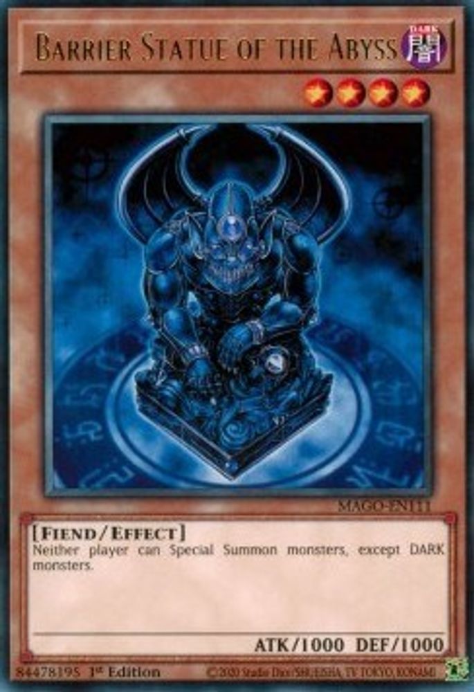 Barrier Statue of the Abyss (MAGO-EN111) - Rare