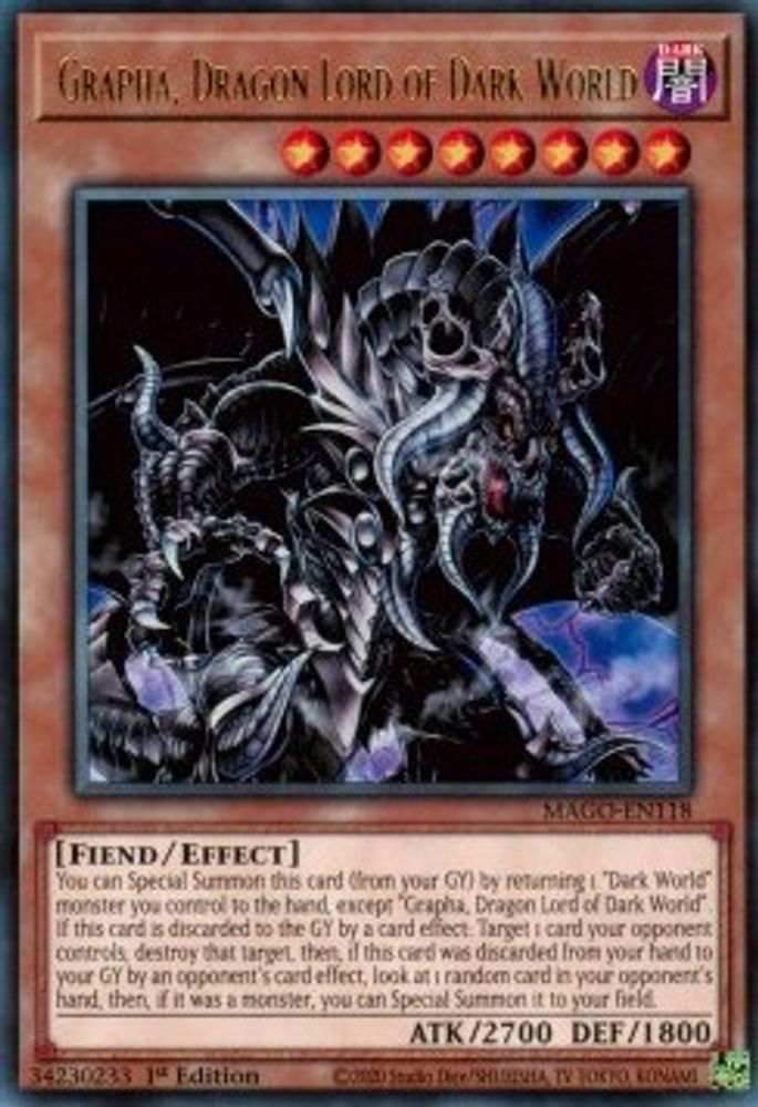 Grapha, Dragon Lord of Dark World (MAGO-EN118) - Rare