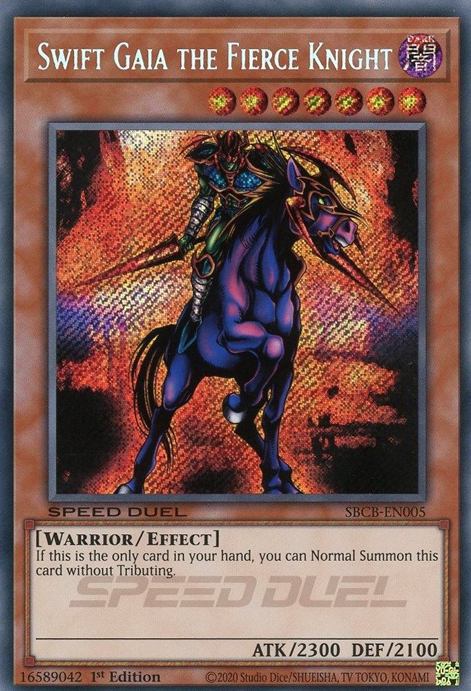 Swift Gaia the Fierce Knight (Secret) (SBCB-EN005) - Secret Rare