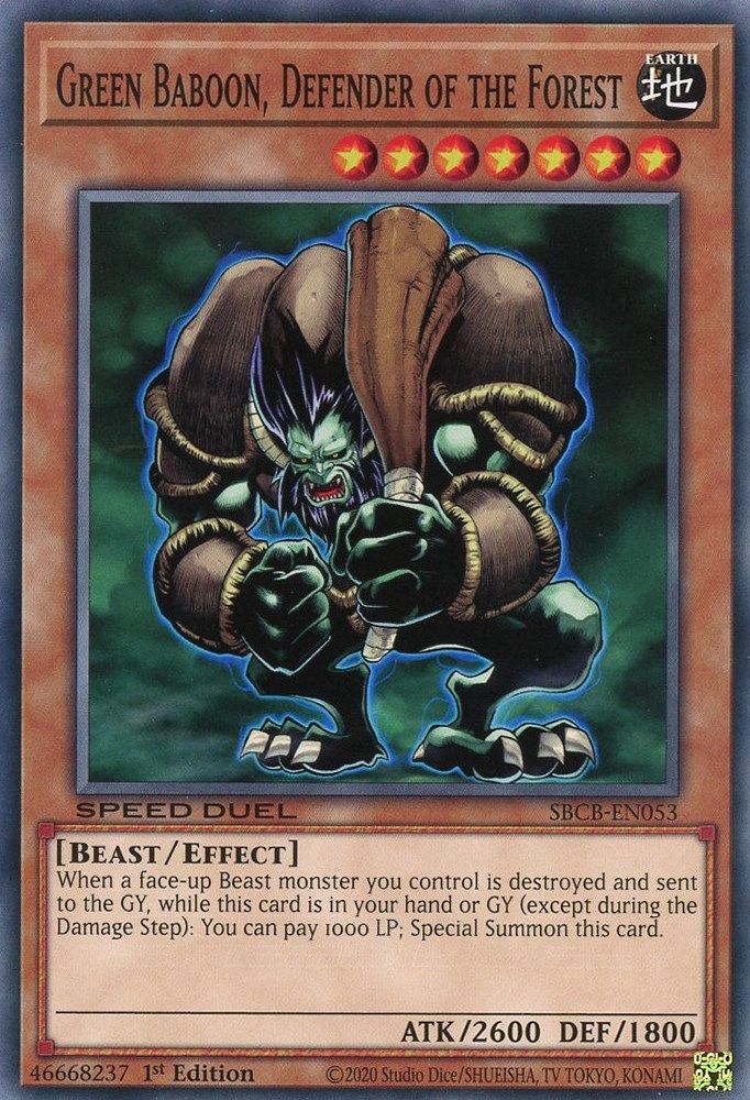 Green Baboon, Defender of the Forest (SBCB-EN053) - Common