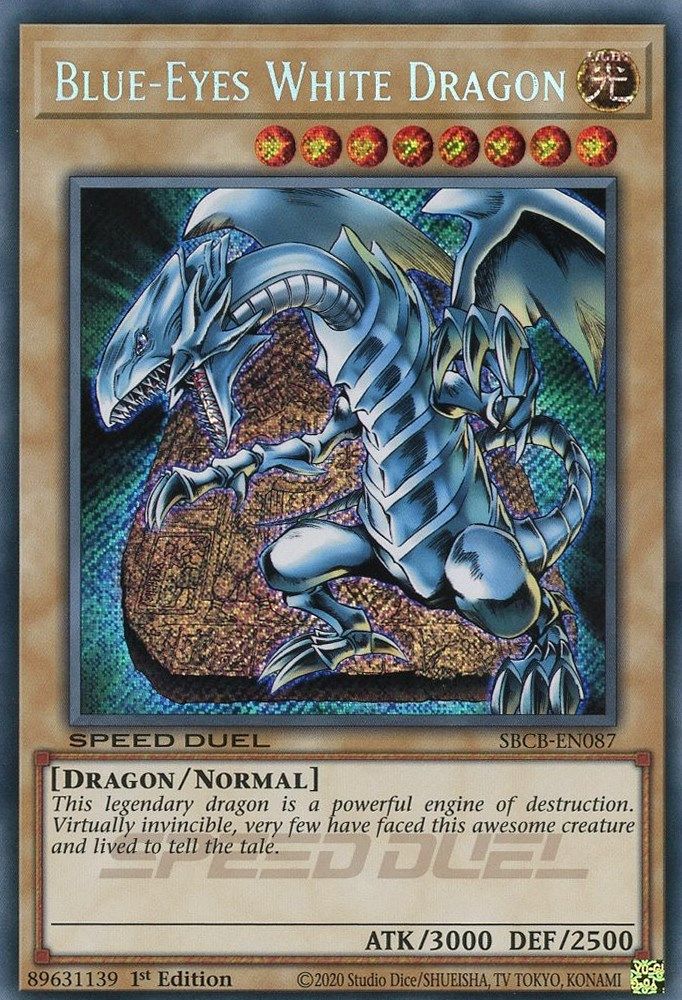 Blue-Eyes White Dragon (Secret) (SBCB-EN087) - Secret Rare