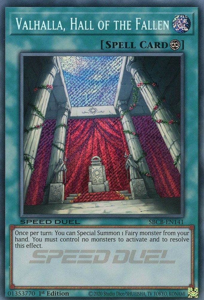 Valhalla, Hall of the Fallen (Secret) (SBCB-EN141) - Secret Rare