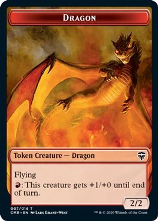 Dragon // Horror Double-Sided Token (CMR-7 // 10) - Commander Legends Foil