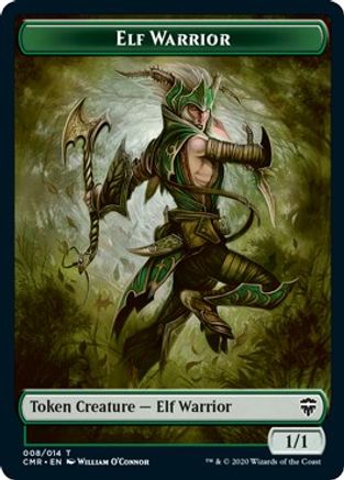 Elf Warrior // Rock Double-Sided Token (CMR-8 // 11) - Commander Legends Foil