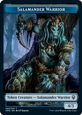 Salamander Warrior // Zombie Double-Sided Token (CMR-4 // 6) - Commander Legends Foil