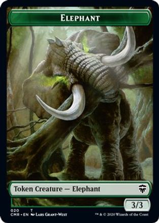 Elephant // Soldier Double-Sided Token (CMR-20 // 16) - Commander Legends