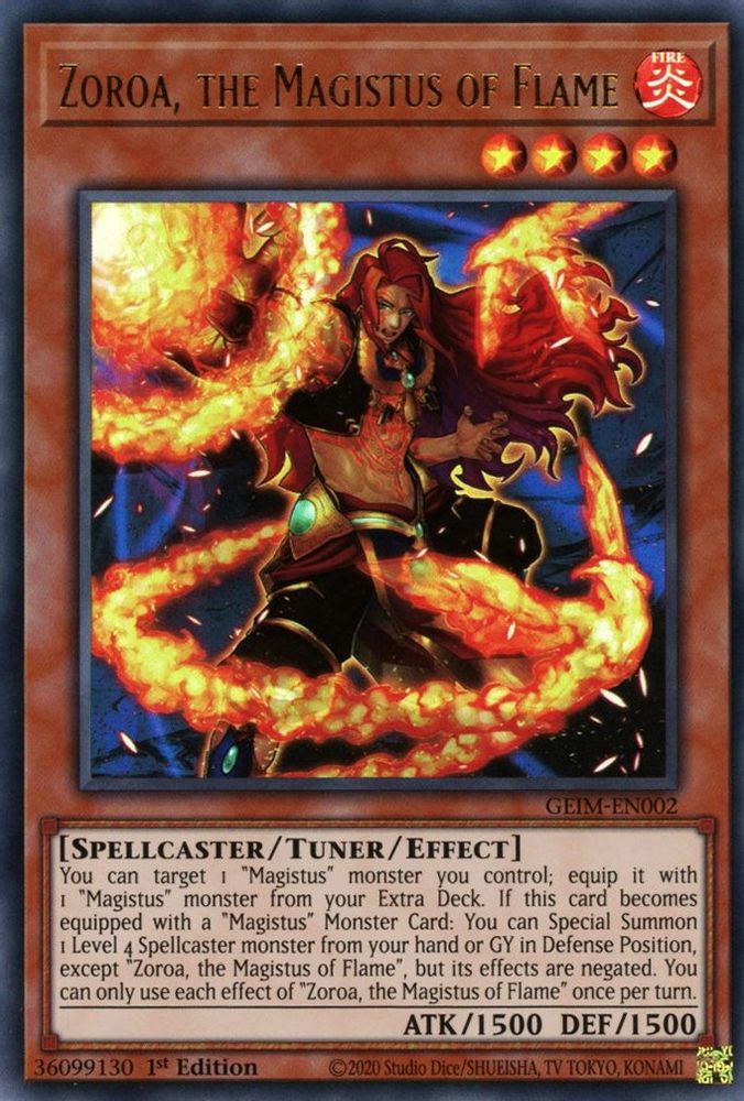 Zoroa, the Magistus of Flame (GEIM-EN002) - Ultra Rare