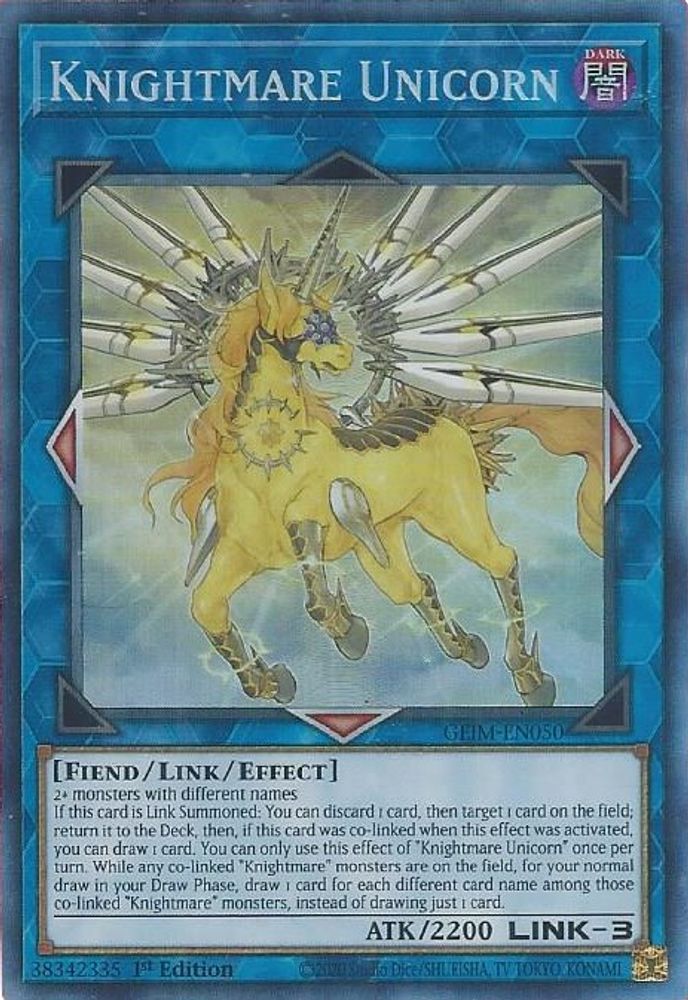 Knightmare Unicorn (CR) [GEIM-EN050] Rare de collection 