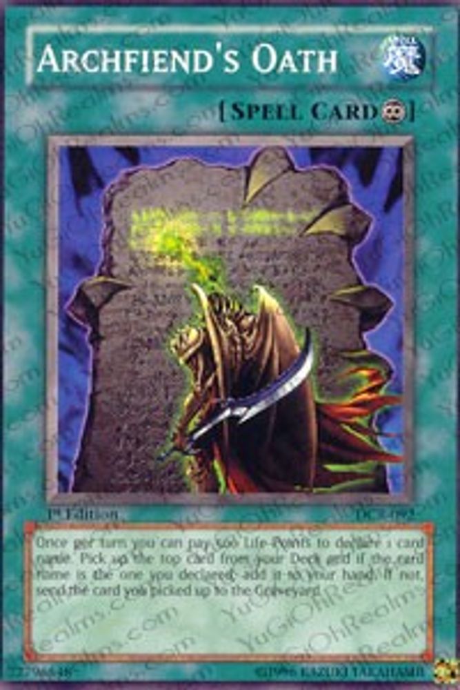 Archfiend's Oath (DCR-092) - Common