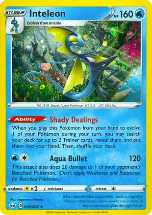 Inteleon (Cosmos Holo) 058/202  - Holofoil - Promo