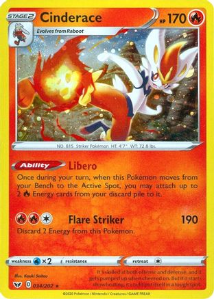 Cinderace (Cosmos Holo) 034/202  - Holofoil - Promo