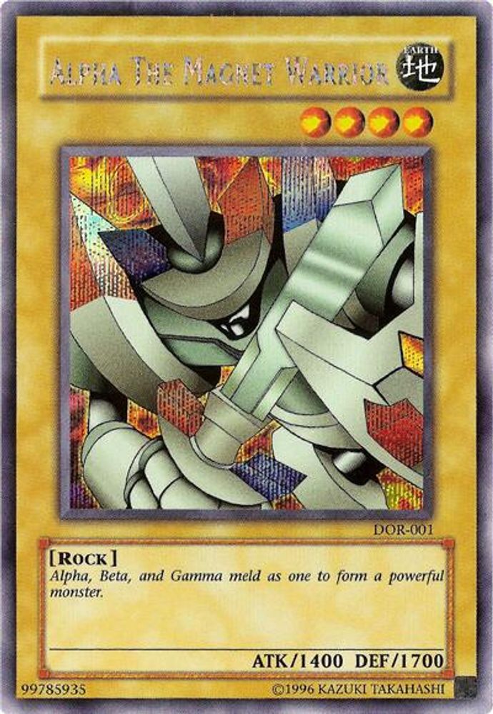 Alpha the Magnet Warrior (DOR-001) - Secret Rare