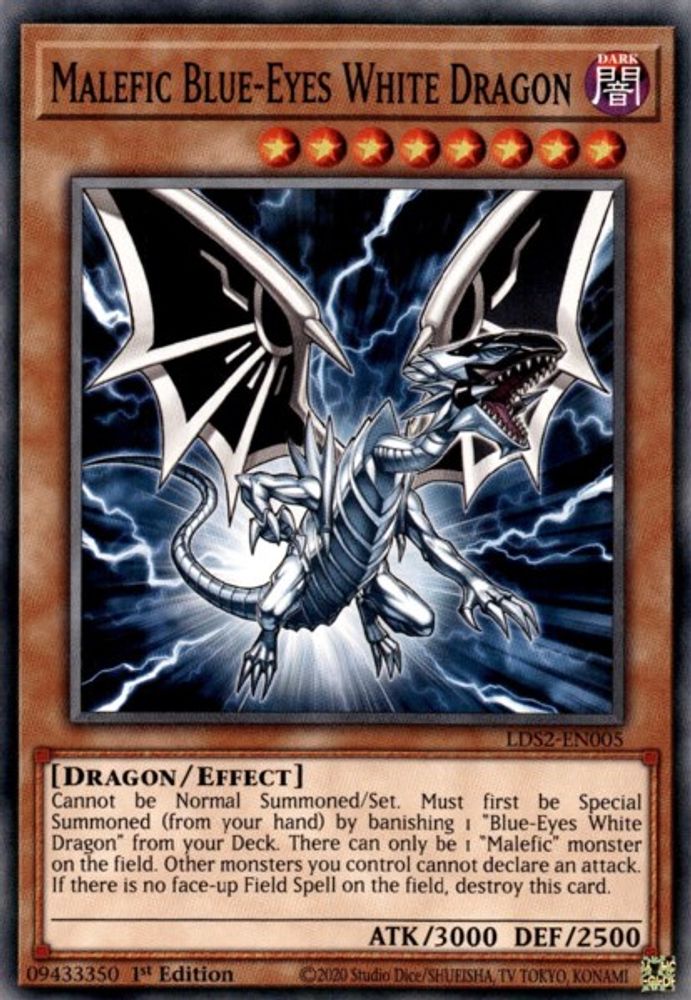 Malefic Blue-Eyes White Dragon (LDS2-EN005) - Common