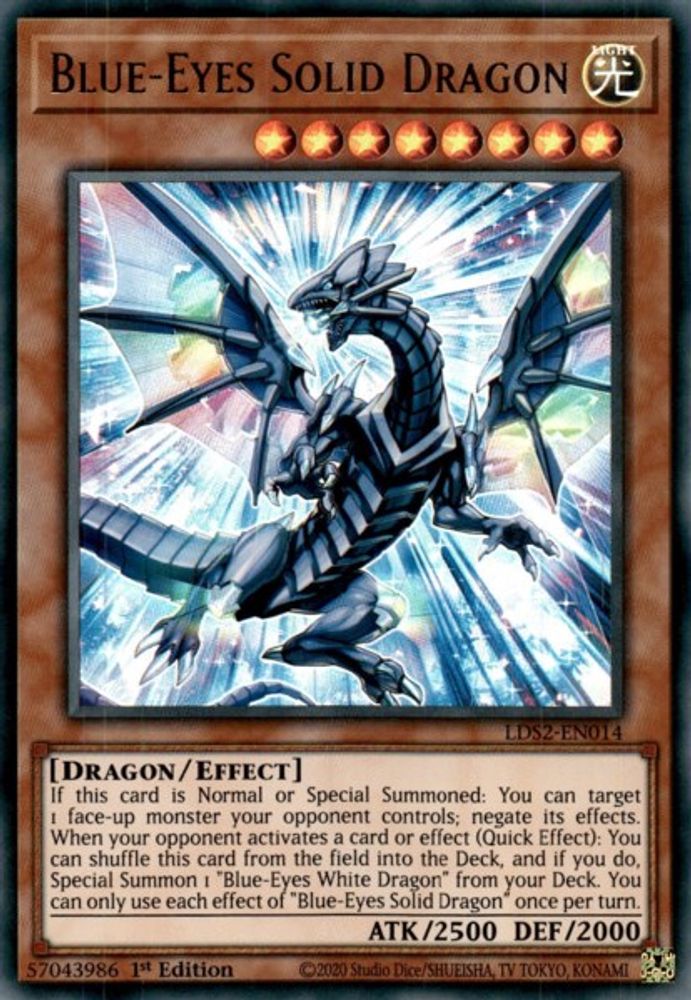 Blue-Eyes Solid Dragon (LDS2-EN014) - Ultra Rare