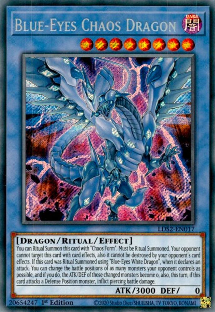 Dragon du Chaos aux yeux bleus [LDS2-EN017] Secret Rare 