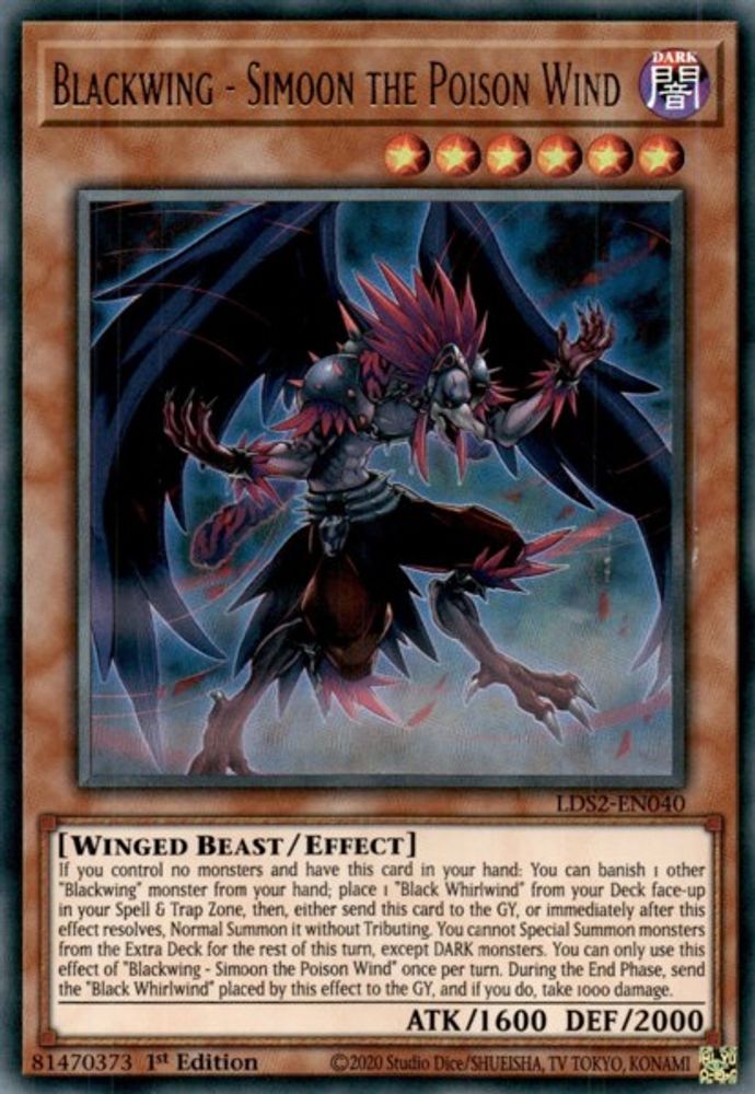 Blackwing - Simoon le vent empoisonné [LDS2-EN040] Ultra Rare 