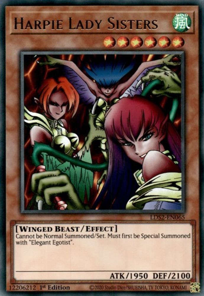 Harpie Lady Sisters (LDS2-EN065) - Ultra Rare