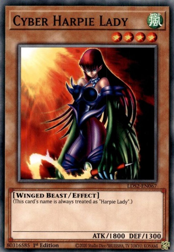 Cyber Harpie Lady (LDS2-EN067) - Common