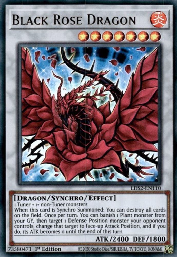 Black Rose Dragon (LDS2-EN110) - Ultra Rare