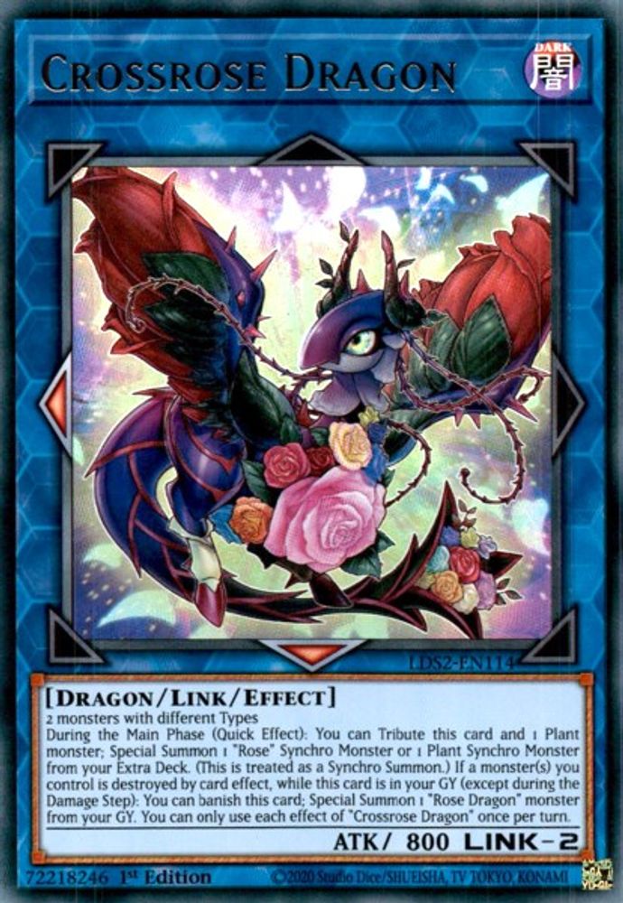 Crossrose Dragon (LDS2-EN114) - Ultra Rare