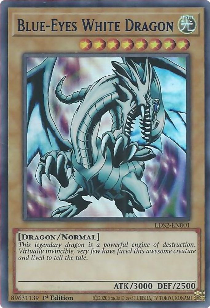 Blue-Eyes White Dragon (Blue) (LDS2-EN001) - Ultra Rare