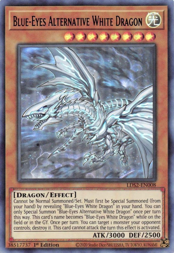 Blue-Eyes Alternative White Dragon (Blue) (LDS2-EN008) - Ultra Rare