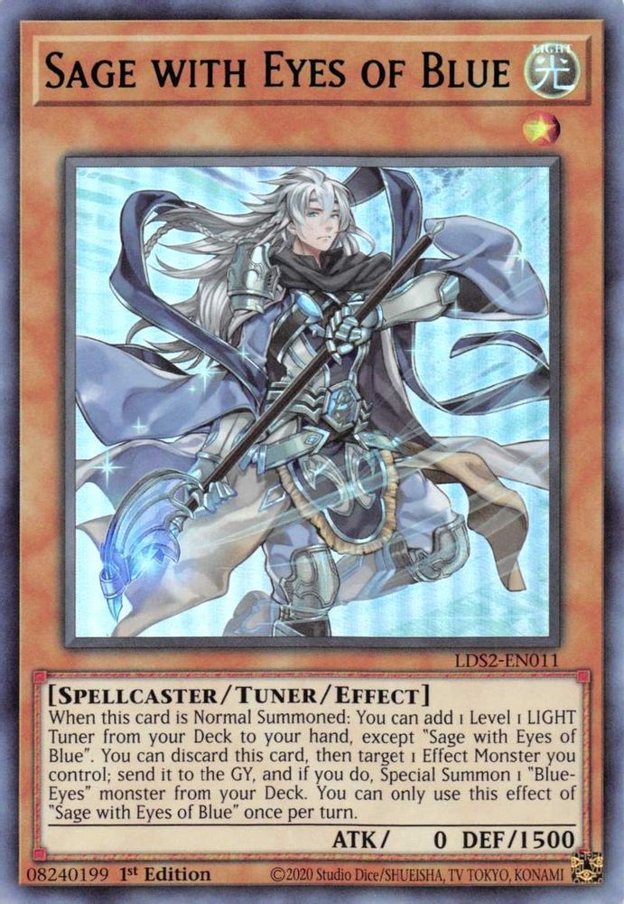 Sage with Eyes of Blue (Green) (LDS2-EN011) - Ultra Rare