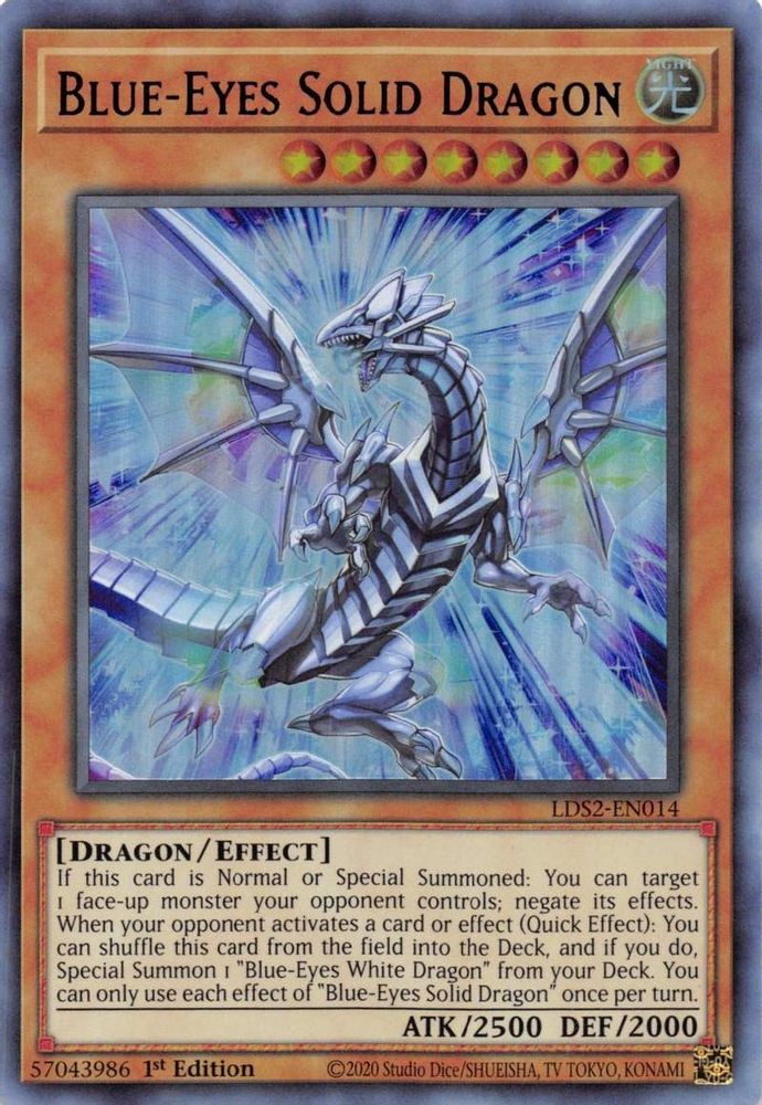 Blue-Eyes Solid Dragon (Purple) (LDS2-EN014) - Ultra Rare