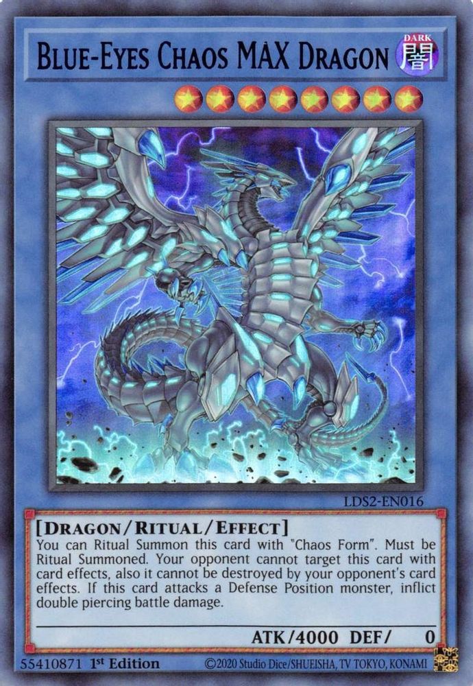Blue-Eyes Chaos MAX Dragon (Blue) (LDS2-EN016) - Ultra Rare