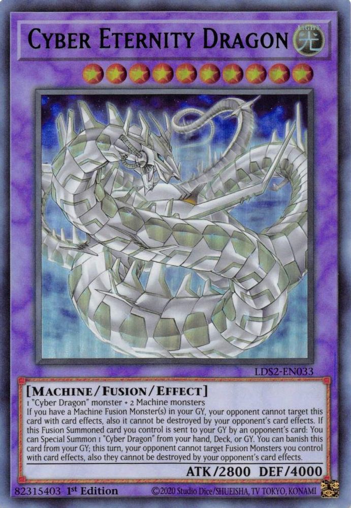 Dragon Cyber ​​Eternity (Vert) [LDS2-EN033] Ultra Rare 