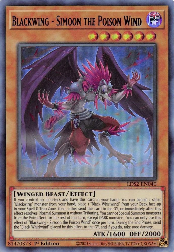 Blackwing - Simoon the Poison Wind (Purple) (LDS2-EN040) - Ultra Rare