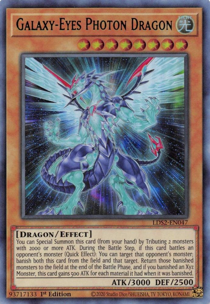 Galaxy-Eyes Photon Dragon (Green) (LDS2-EN047) - Ultra Rare
