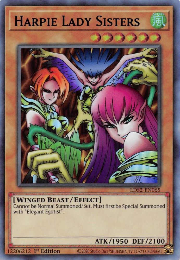 Harpie Lady Sisters (Blue) (LDS2-EN065) - Ultra Rare