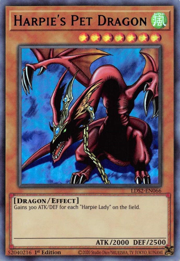 Dragon de compagnie de Harpie (bleu) [LDS2-EN066] Ultra Rare 